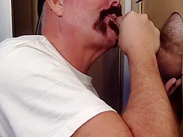 Mature Gloryhole Gay Sucks Cock At Home Till Cum In Mouth