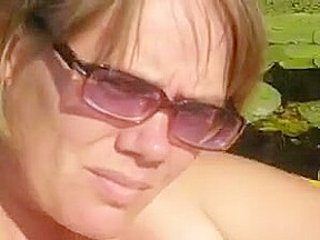 Mature wife outdoors