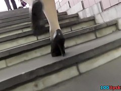 Mesmerizing mini skirt upskirt treasures by superb girl