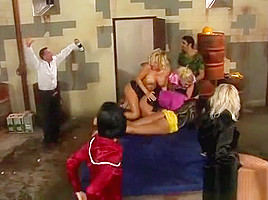Messy fun turns into an orgy