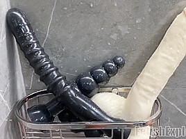 Milk Enemas And Anal Fuck In The Bathtube