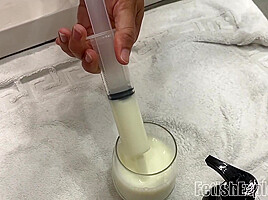 Milk Enemas And Anal Fuck In The Bathtube