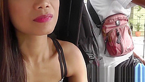 Model like asian is picked up and taken to a hotel room