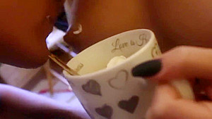 Morning Sex with Cream and TITTYFUCK