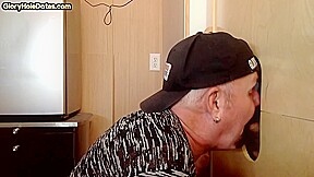 Mouthjizzed amateur gaydaddy sucks and jerks gloryhole cock