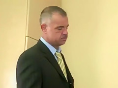 Muscularl silver Step daddy pounds a hot young guy