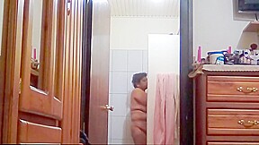 My hot indian stepmom with big tits showering