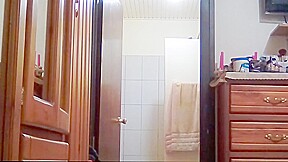 My hot indian stepmom with big tits showering