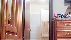 My hot indian stepmom with big tits showering