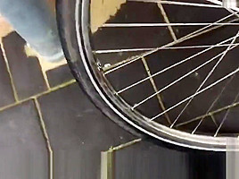 MyDirtyHobby - teen 18+ rubbing her pussy on her bike!