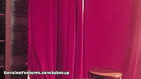 Nasty czech MILF plays with guy in backstage