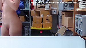 Naughty Amethyst is contrived by horny officer into banging her cunt