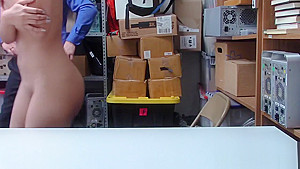 Naughty Amethyst is contrived by horny officer into banging her cunt