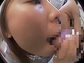 Naughty Japanese secretary gets a huge load of cum all over her face