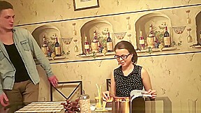 Nerdy girl seduced by Russian guy
