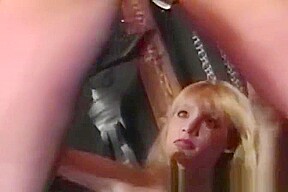 Nubile brunette crotch dominated with lesbian BDSM