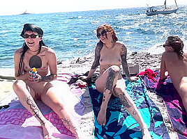Nude Beach Day Miss Pussycat On Vacation With Her Friends Cheri And Brille