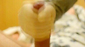 Nurse Handjob with wet latex gloves