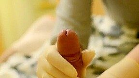 Nurse Handjob with wet latex gloves