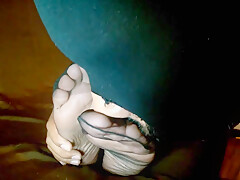 Nylon Foot Worship And Cumshot By My Foot Slave