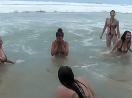 Orgy teens 18+ curvy lesbian in the beach