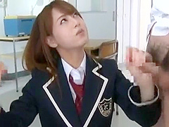 Oriental girl gets cunt fingered