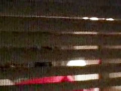 Outside window masturbates on couch