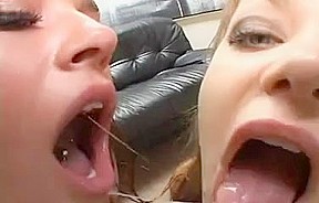 POV clip showing two sluts sucking dick