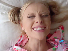 Paris White Is A Sweet Blonde Cock Sucker Who Is So Fucking Good At Footjobs