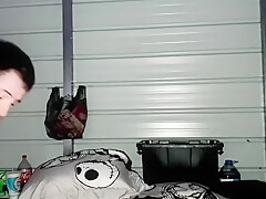 Passionate Couple Sex Outdoors In An Open Shed