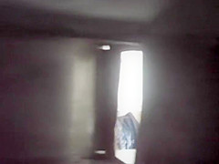 Peeping on her pissing from way above
