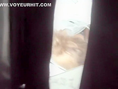 Peeping on her pissing from way above