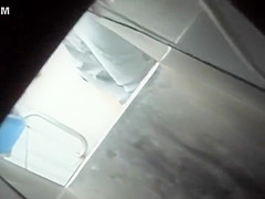 Peeping on her pissing from way above
