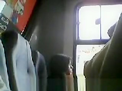 Perverted wanks in bus