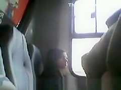 Perverted wanks in bus