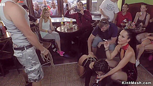 Petite Beauty Gangbang Fucked In Cafe With Fetish Liza
