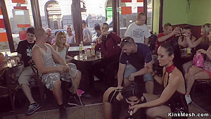 Petite Beauty Gangbang Fucked In Cafe With Fetish Liza