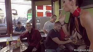 Petite Beauty Gangbang Fucked In Cafe With Fetish Liza