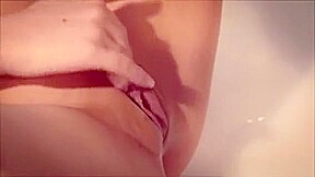 Petite Blonde Fingers Her Shaved Pussy
