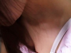 Petite asian babe with perkiy tits on downblouse cam