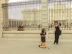 Petite slut disgraced in Madrid streets