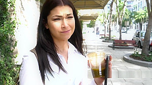 Pilates instructor fucks for cash outdoor