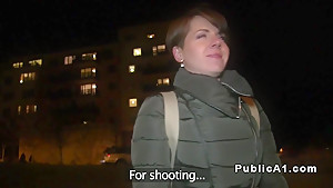 Public Czech amateur banged from behind