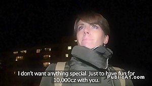 Public Czech amateur banged from behind