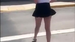Public Nipple Clamp and Booty Flashes