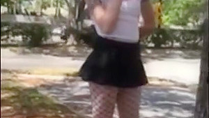 Public Nipple Clamp and Booty Flashes