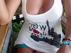 Public cafe webcam tits flash mfc