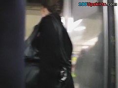 Public upskirt of Russian angel