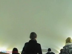 Public upskirt of Russian angel