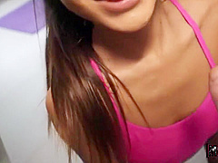 Pussy Shagging With Slim Asian With Brick Danger, Dark Haired And Vina Skyy